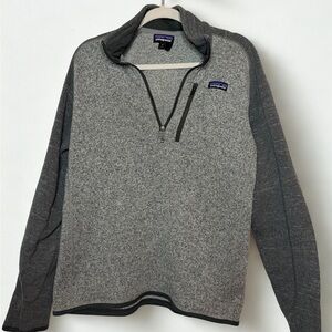 Patagonia Men's Gray better Sweater quarter zip fleece size medium